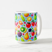 Lebendige tropische Früchte Kaffeetasse (VorderseiteRechts)
