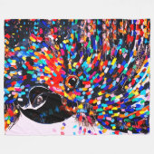 Lebendige tropische Vogel-Wandkunst im expressioni Fleecedecke (Vorderseite (Horizontal))