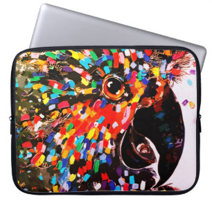 Lebendige tropische Vogelwandkunst im expressionis Laptopschutzhülle