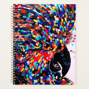 Lebendige tropische Vogelwandkunst im expressionis Planer
