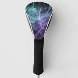 Lebendige Türkis-Purple-Abstrakte Nervenzellen Golf Headcover