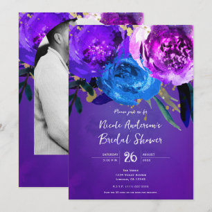 Lebendige Ultra-Violett-Purple-Floral-Fantasie-Bra Einladung