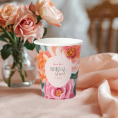 lebendige und kräftige florale Brautparty Pappbecher