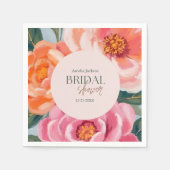 lebendige und kräftige florale Brautparty Serviette (Vorderseite)