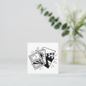 lebendige und lustige Mischung aus Texturen und Fo Quadratische Visitenkarte (Stehend Vorderseite)