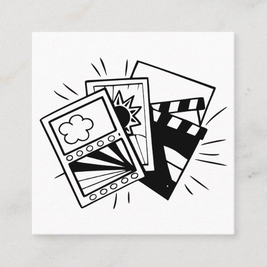 lebendige und lustige Mischung aus Texturen und Fo Quadratische Visitenkarte (Vorderseite)