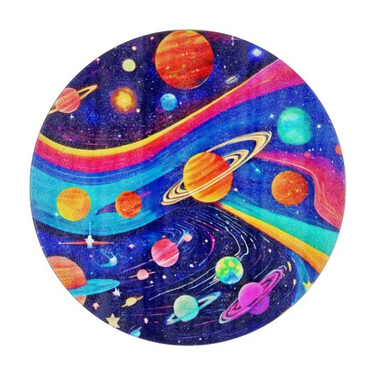 Lebendige Universumskunst Schneidebrett (Vorderseite)