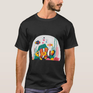 Lebendige Unterwasserszene mit farbenfrohen Clownf T-Shirt
