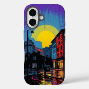 Lebendige urbane Radfahrer-Pop-Art-Handyhülle iPhone 16 Hülle