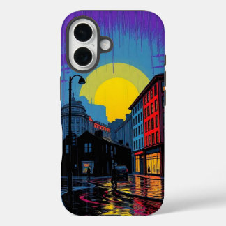 Lebendige urbane Radfahrer-Pop-Art-Handyhülle iPhone 16 Hülle