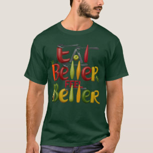 Lebendige vegane Freude Feiern Sie den veganen Leb T-Shirt