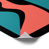 Lebendige, vielfarbige, abstrakte Gesichtskunst Poster (Ecke)