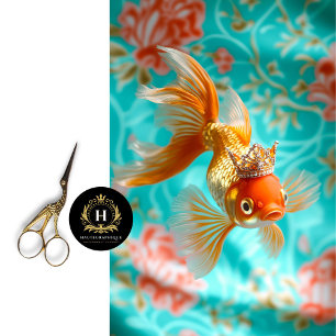 Lebendige Vintage-Blumen-Fisch-Dekoupage Seidenpapier