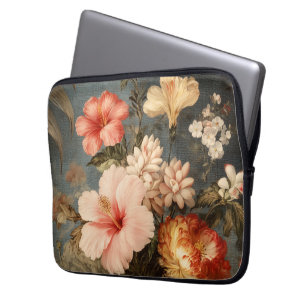 Lebendige Vintage-Blumenanordnung Laptopschutzhülle