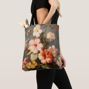 Lebendige Vintage-Blumenanordnung Tasche