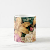 Lebendige Vintage-Blumenarrangement Kaffeetasse (Mittel)