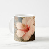 Lebendige Vintage-Blumenarrangement Kaffeetasse (Vorderseite Links)