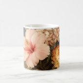 Lebendige Vintage-Blumenarrangement Kaffeetasse (Mittel)