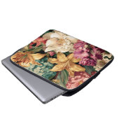 Lebendige Vintage-Blumenarrangement Laptopschutzhülle (Vorne Knopf)