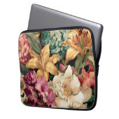 Lebendige Vintage-Blumenarrangement Laptopschutzhülle (Vorderseite Links)
