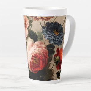 Lebendige Vintage-Blumenarrangement Milchtasse