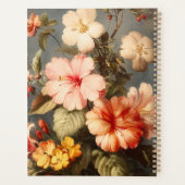 Lebendige Vintage-Blumenarrangement Planer (Rückseite)