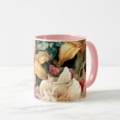 Lebendige Vintage-Blumenarrangement Tasse (VorderseiteRechts)