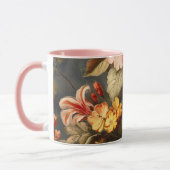 Lebendige Vintage-Blumenarrangement Tasse (Links)