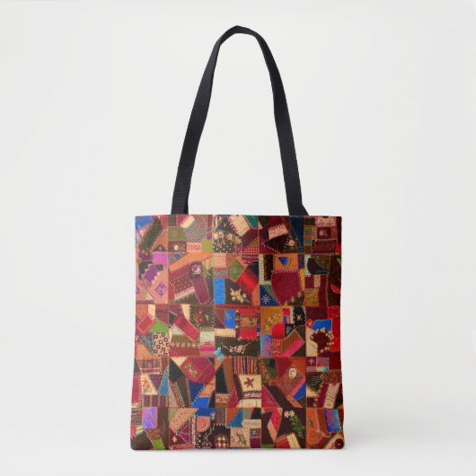 Lebendige Vintage-Crazy-Decke Tasche (Vorderseite)