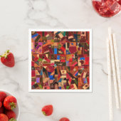 Lebendige Vintage-Crazy-Quilt Serviette (Beispiel)