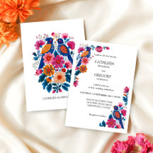 Lebendige Volkskunst Florale Vögel Hochzeit