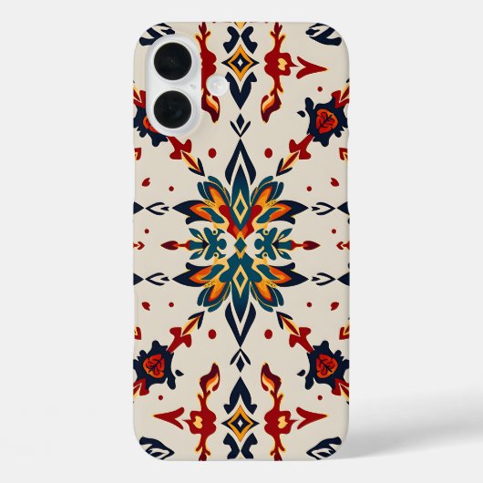 Lebendige Volkskunst-Medaillon-Handyhülle Case-Mate iPhone Hülle (Rückseite)