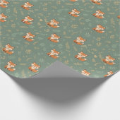 Lebendige Wald-Fuchs-Geschenkverpackung Geschenkpapier (Ecke)