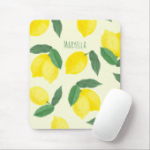 Lebendige Wasserfarbe-Limonen Handgezeichnet Gelb Mousepad (Mit Mouse)