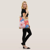 Lebendige Wasserfarben-Blumengarten-Muster-Tasche Tasche (Am Model)