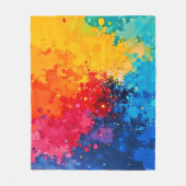 Lebendige Wasserfarben-Chaos-Kunst Fleecedecke (Vorderseite)
