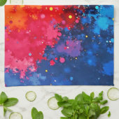 Lebendige Wasserfarben-Chaos-Kunst Geschirrtuch (Gefaltet)