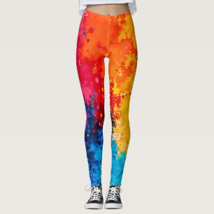 Lebendige Wasserfarben-Chaos-Kunst Leggings