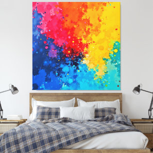 Lebendige Wasserfarben-Chaos-Kunst Leinwanddruck