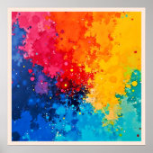 Lebendige Wasserfarben-Chaos-Kunst Poster (Vorne)