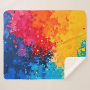 Lebendige Wasserfarben-Chaos-Kunst Sherpadecke
