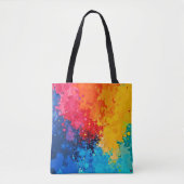 Lebendige Wasserfarben-Chaos-Kunst Tasche (Vorderseite)