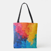 Lebendige Wasserfarben-Chaos-Kunst Tasche (Rückseite)