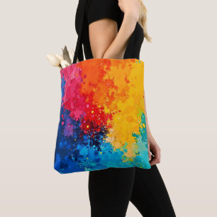 Lebendige Wasserfarben-Chaos-Kunst Tasche