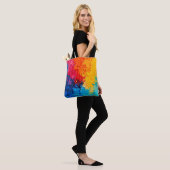 Lebendige Wasserfarben-Chaos-Kunst Tasche (Am Model)