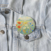 Lebendige Wasserfarben-Wiesenlandschaft mit Wildbl Button (Beispiel)