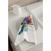 Lebendige Wasserfarbendragonfly Geschirrtuch