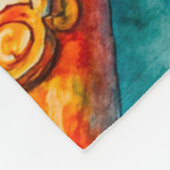 Lebendige Wasserfarbenflöte Custom Fleecedecke (Ecke)