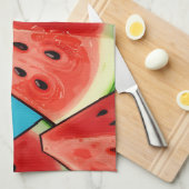 Lebendige Wassermelonen-Scheiben Pop Art Geschirrtuch (Viertel Falte)