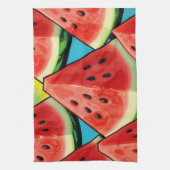 Lebendige Wassermelonen-Scheiben Pop Art Geschirrtuch (Vertikal)